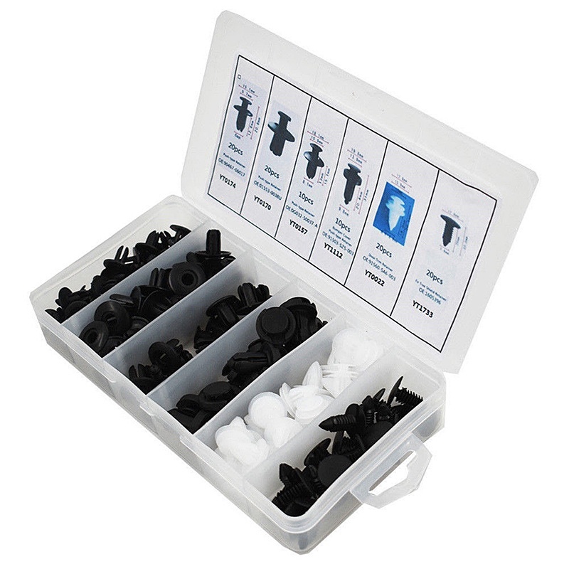 Universal 100 Chiếc Xe Kẹp Ốc Vít Bộ Dụng Cụ Nhựa Đẩy Đinh Tán