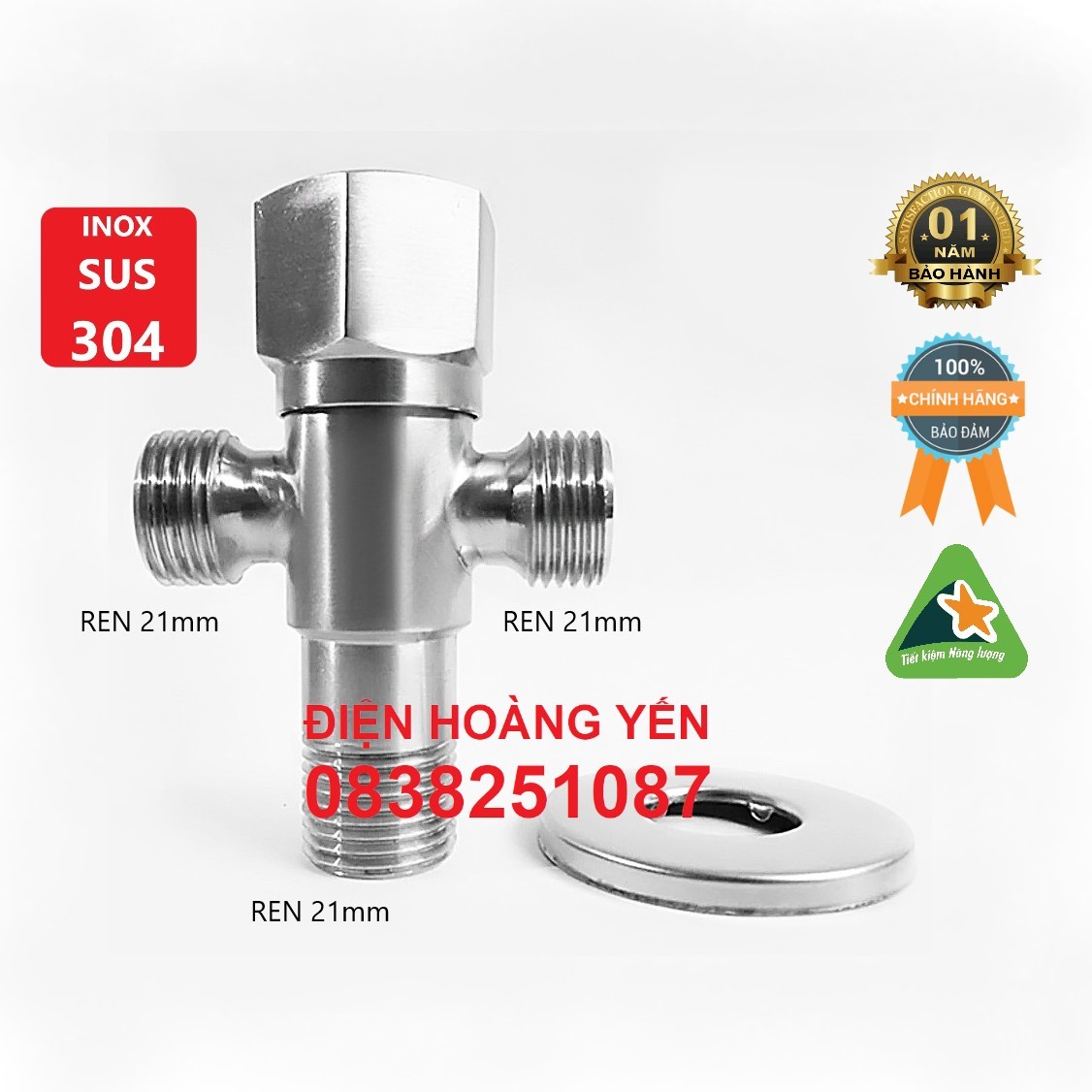 Van T chia bồn cầu Inox SUS 304 Sản phẩm không han rỉ có thể dùng trong môi trường nước nhiễm phèn nhiễm mặn. Thiết kế bền đẹp tiện dụng.