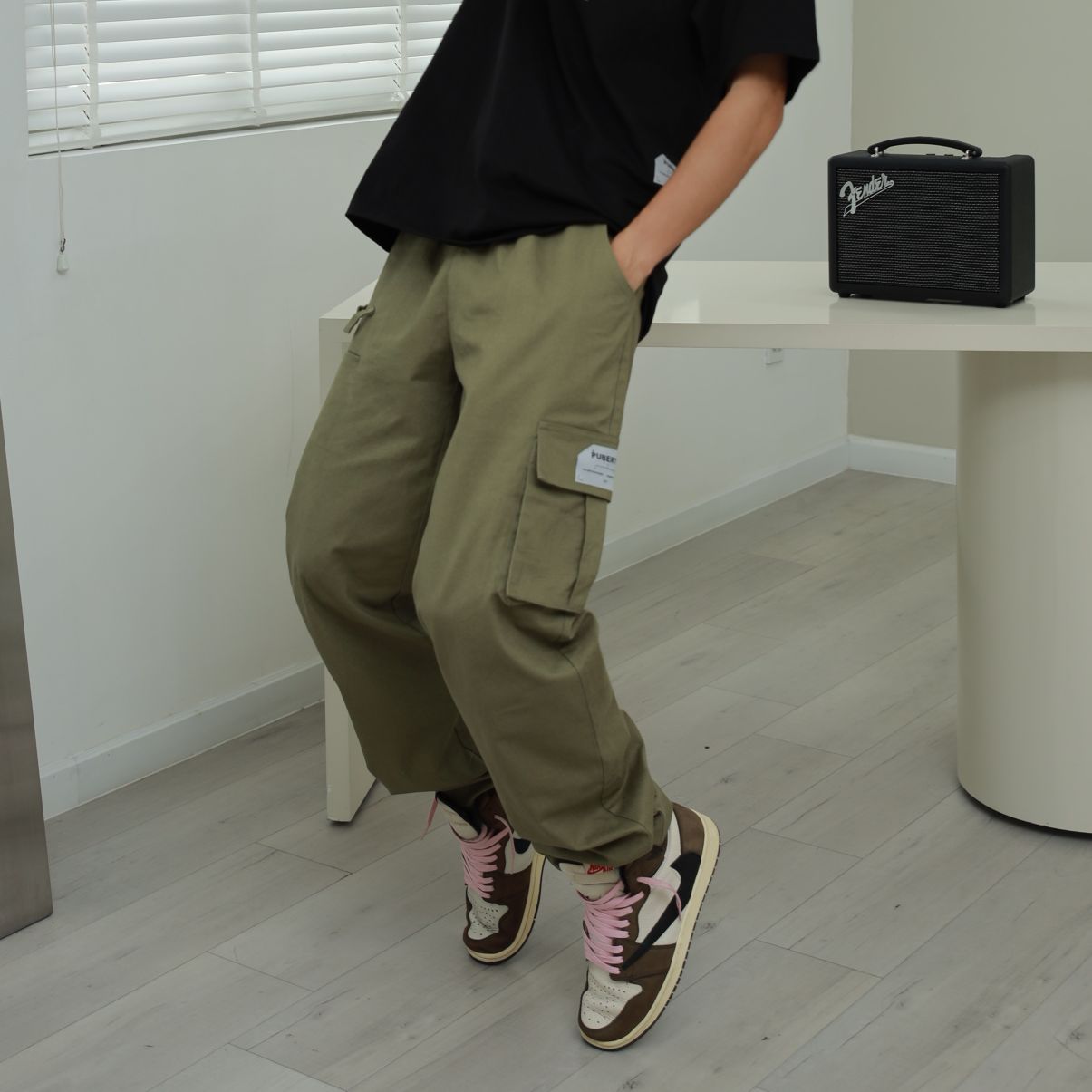 Quần Baggy Kaki PUBERTY/ Màu Xanh, Đen