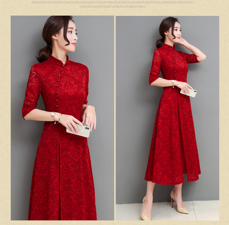 HÀNG NHẬP - ÁO DÀI CÁCH TÂN REN HOA SIÊU SANG - SX09
