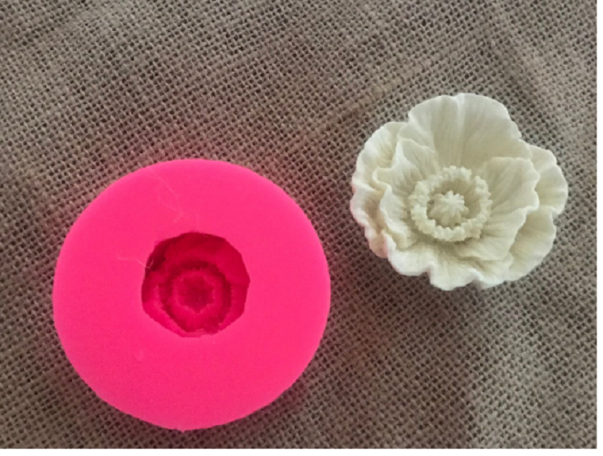 Khuôn silicon 3D hình hoa đẹp mắt 6.8cm