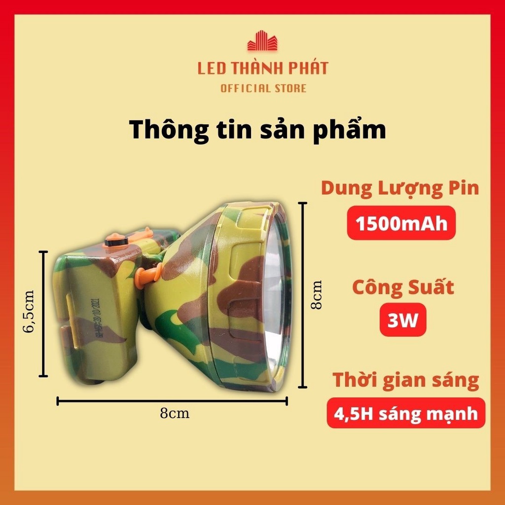 Đèn pin đội đâu siêu sáng G8-A3  chóa lớn