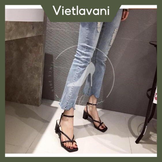 SANDAL XỎ NGÓN 5 PHÂN GÓT VUÔNG MÃ VNXKS13