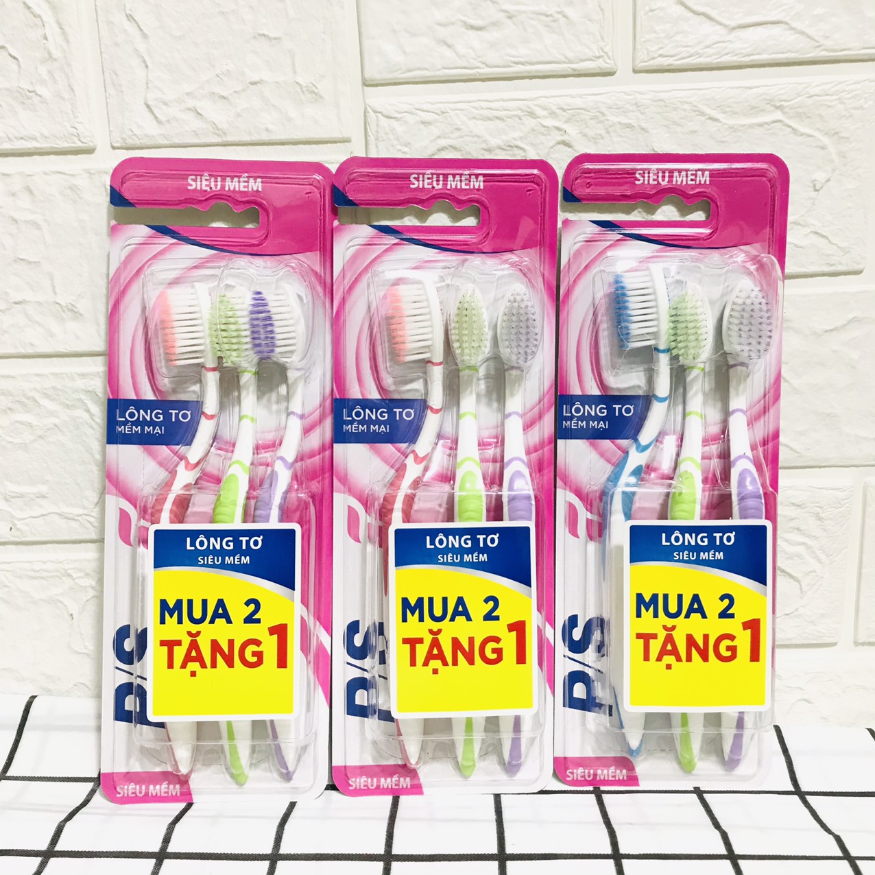 COMBO 3 Bàn chải congate Lông tơ mềm mại