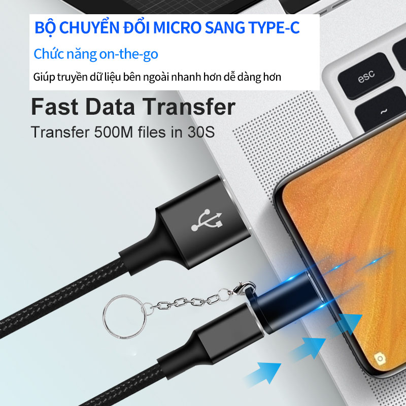 Đầu OTG chuyển đổi cổng USB Type-C chuẩn 3.0