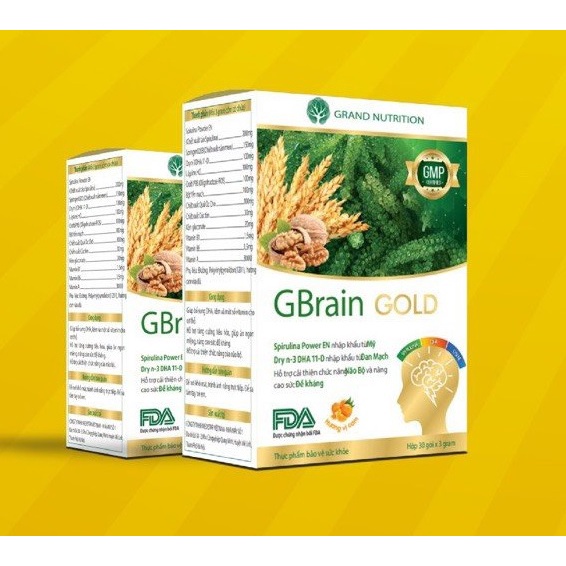 CỐM TRÍ NÃO G BRAIN (CỐM TĂNG TRƯỞNG TRÍ NÃO GBRAIN) G-Brain (HỘP 30 GÓI)- Tâm Đức 1
