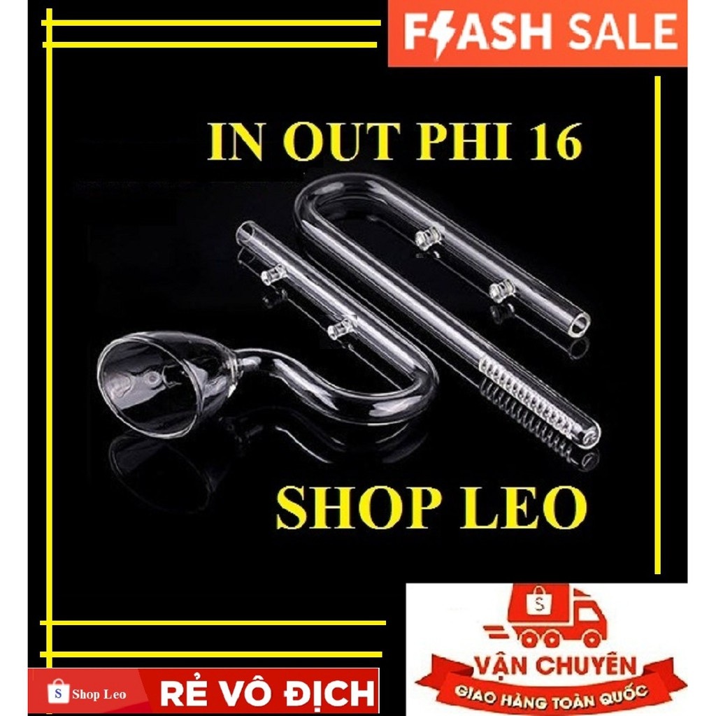 BỘ in out phi 16 thủy tinh - In out thủy sinh - phụ kiện thủy sinh - bể cá cảnh - Shopleo