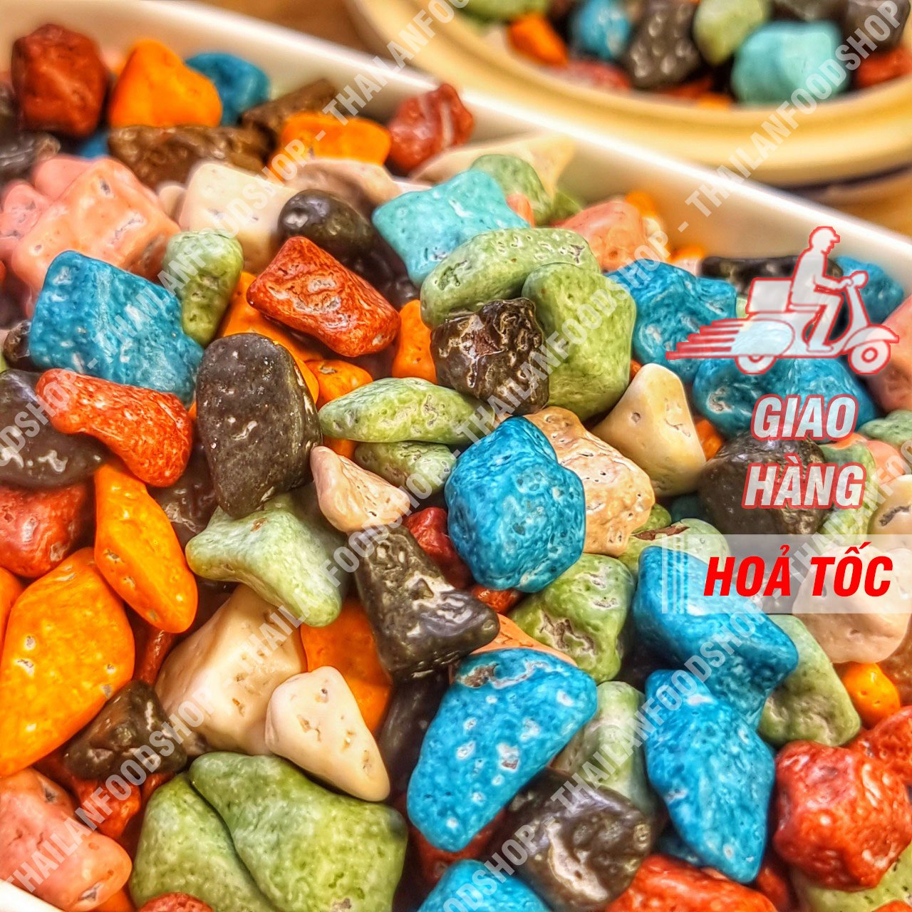 Kẹo Sỏi Đá Nhân Socola - Lon 500gr