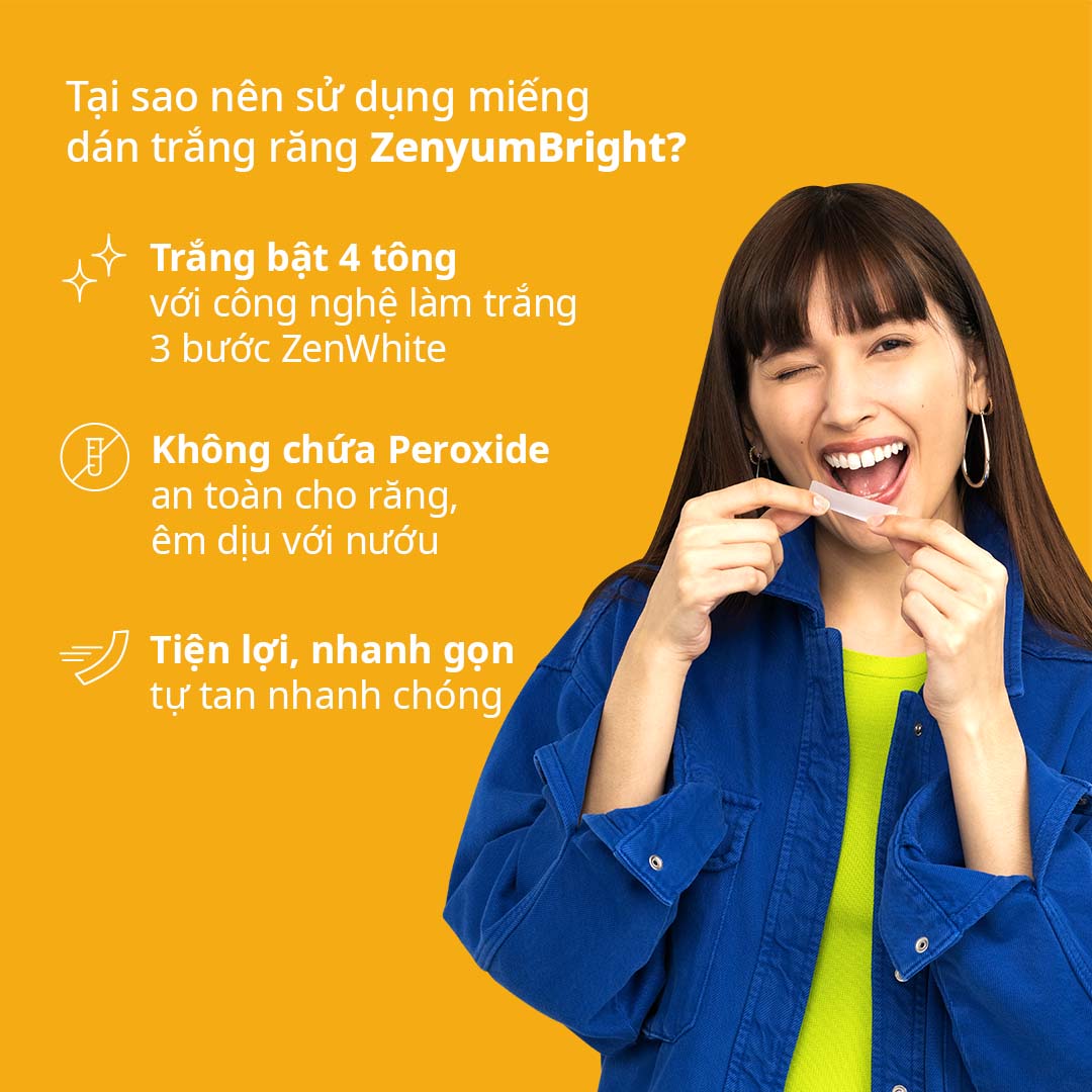 Bộ 2 hộp miếng dán trắng răng ZenyumBright (28 miếng lẻ)