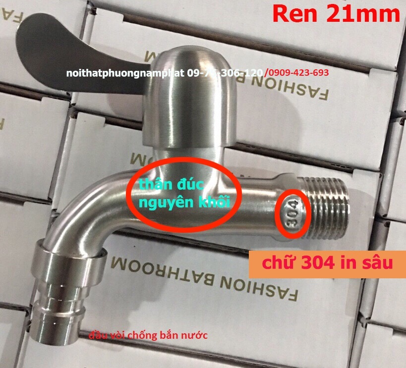 [HCM][SỈ CỦA SỈ ĐẢM BẢO INOX 304] Vòi Hồ Vòi Xả Nước Hành Lang Vòi Máy Giặt 100% INOX 304 F8001 chống han rỉ rumine