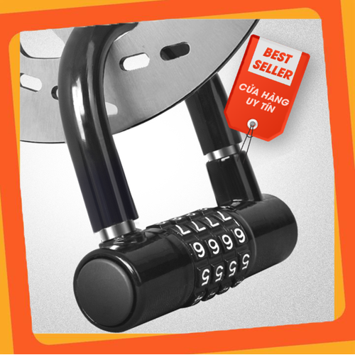 Ổ khóa chữ U mini 4 mã số bảo đảm an toàn cho tài sản, khóa an toàn, dụng cụ bảo vệ, đồ dùng cá nhân (KCUMASO), Lowa