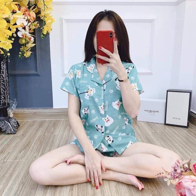 [Lọ lem Luxuxy ] (Dưới 56kg) Bộ Đồ Mặc Nhà Pijama Nữ -Vải Kate