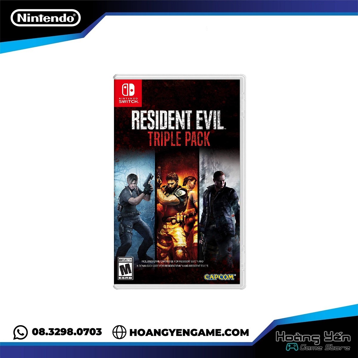 [HCM]Thẻ game Resident evil triple pack Nintendo Switch