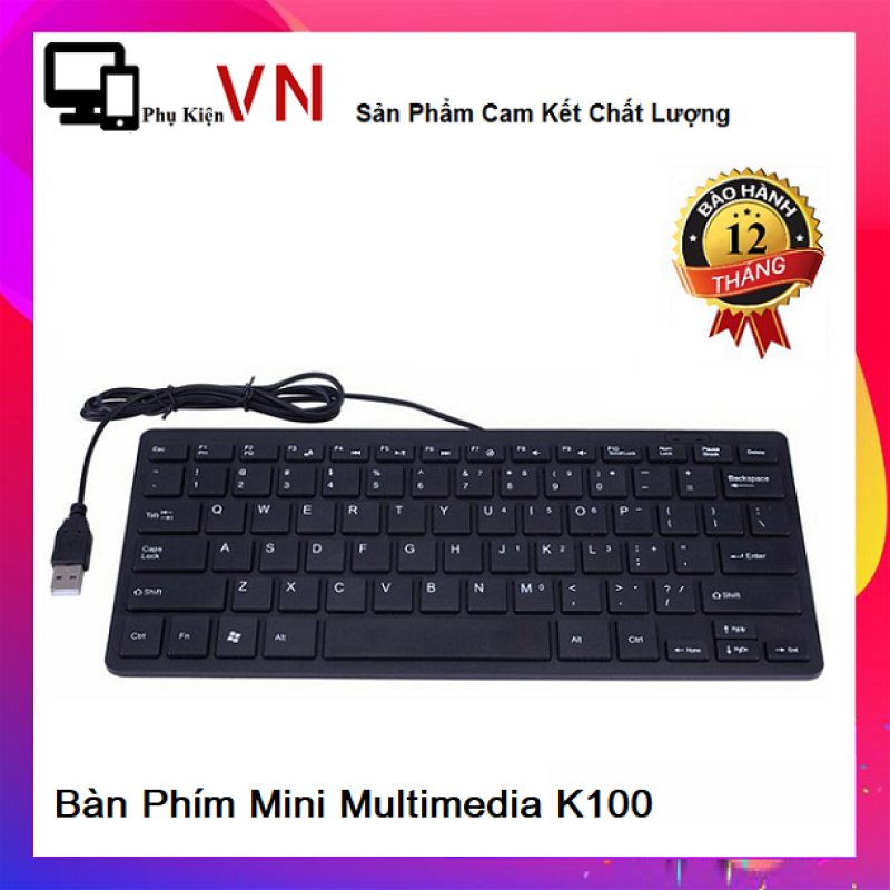 Bảng giá ⚡ Bàn Phím Mini multimedia K1000 - Bàn Phím Mini Keyboard K1000 Siêu Mỏng ⚡ Phong Vũ