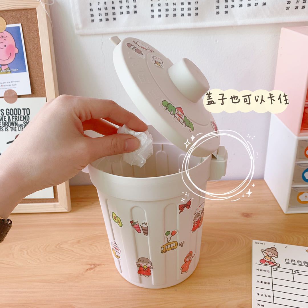 Thùng rác mini để bàn tự trang trí