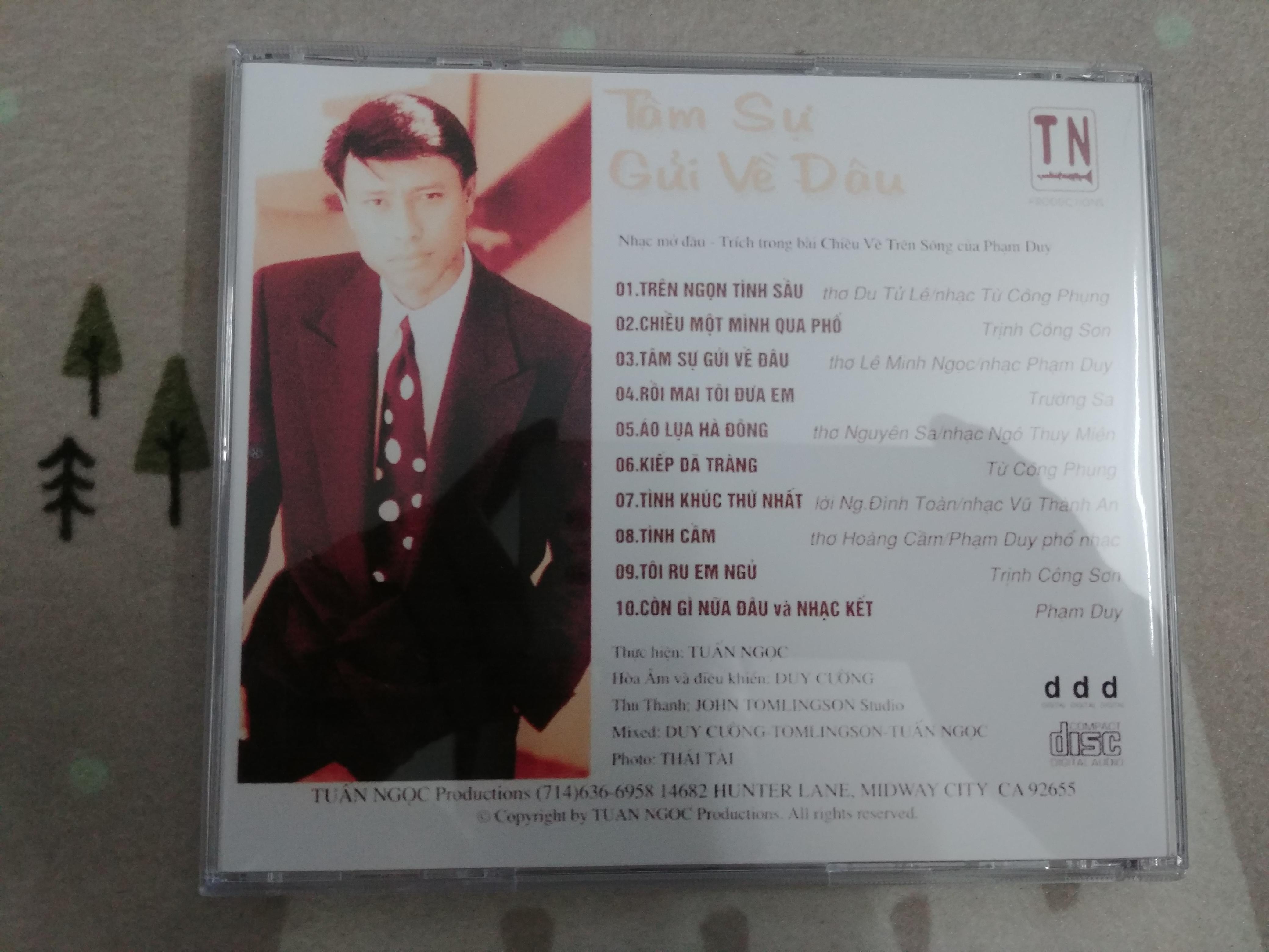 CD Tâm Sự Gửi Về Đâu - Tuấn Ngọc - Phono Mitsubishi