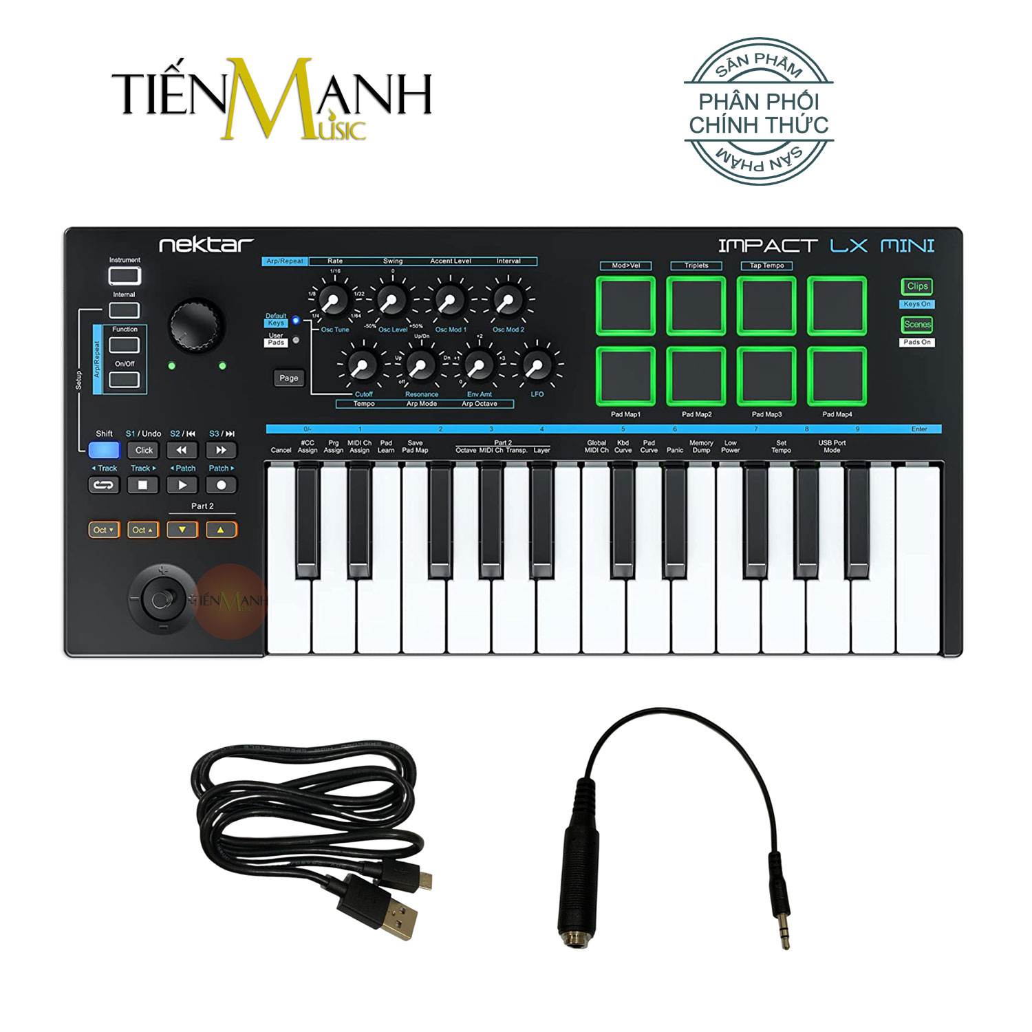 Nektar Impact LX Mini Cảm ứng lực Midi Keyboard Controller Bàn phím sáng tác - Sản xuất âm nhạc Producer