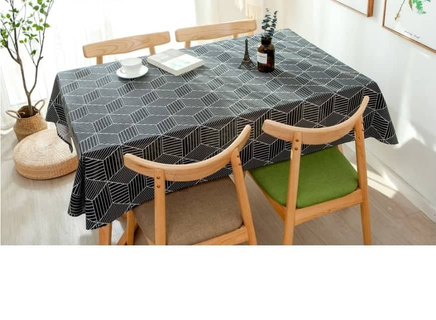[HCM]VẢI BỐ/VẢI CANVAS HỌA TIẾT LẬP THỂ ĐEN