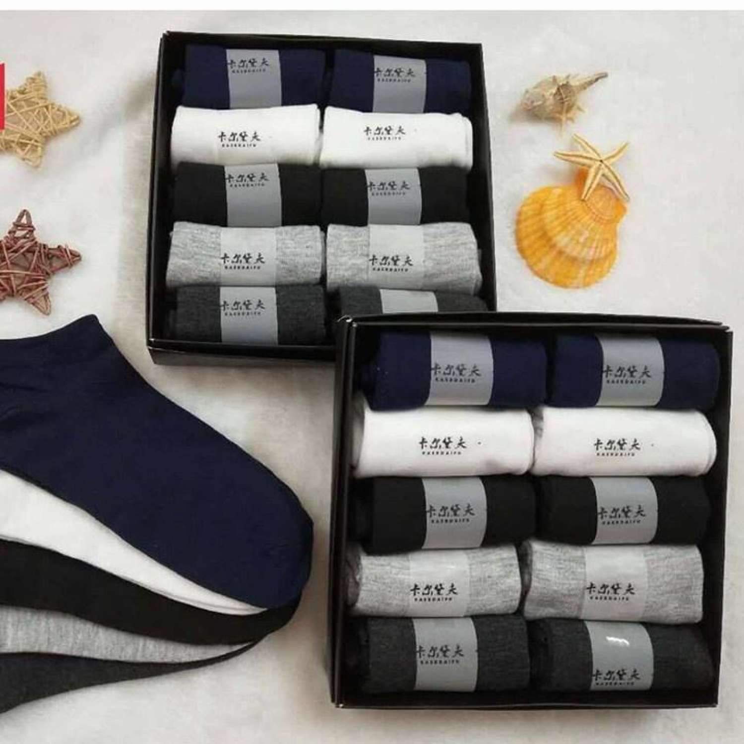 Tất Nam Nữ Muji Cao Cấp Hộp 10 Đôi Vớ Kaffdare Xuất Nhật, khử mùi chống hôi chân