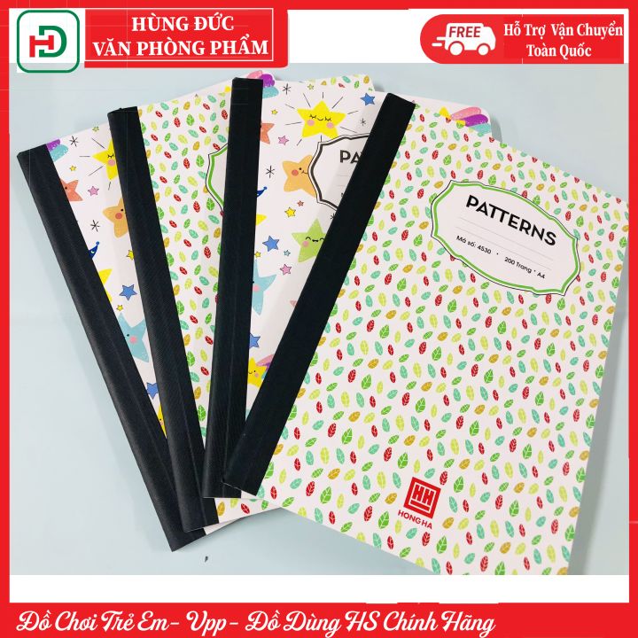Sổ Patterns 200T A4 Hồng Hà Dòng Kẻ Rõ Nét