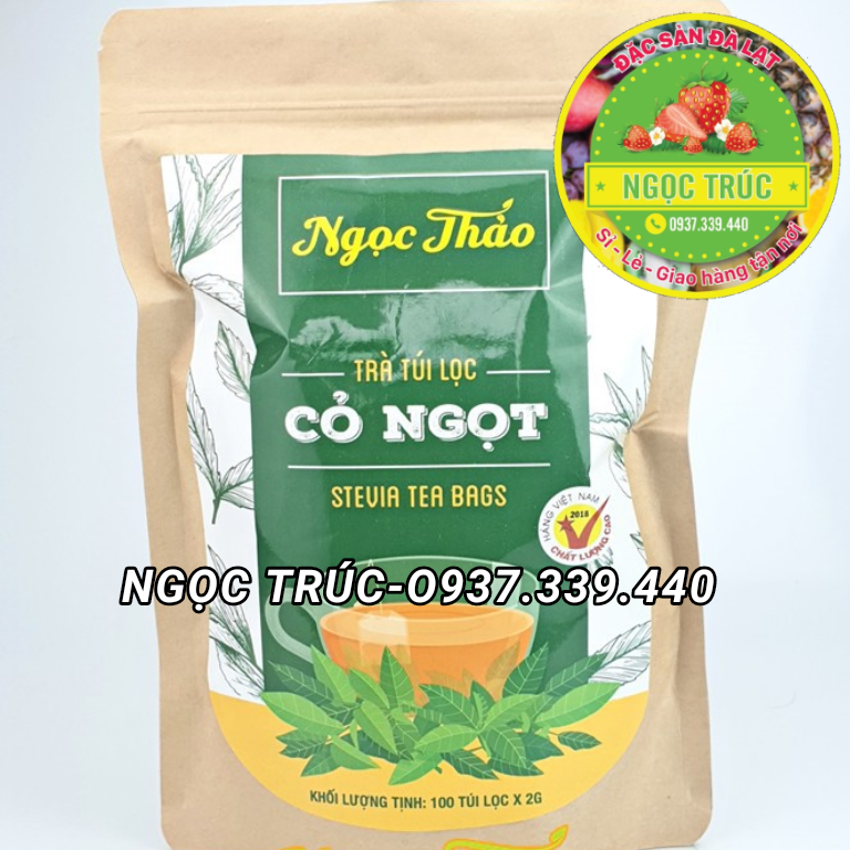 [HCM]TRÀ CỎ NGỌT TÚI LỌC NGỌC THẢO(100 túi lọc *20gr)