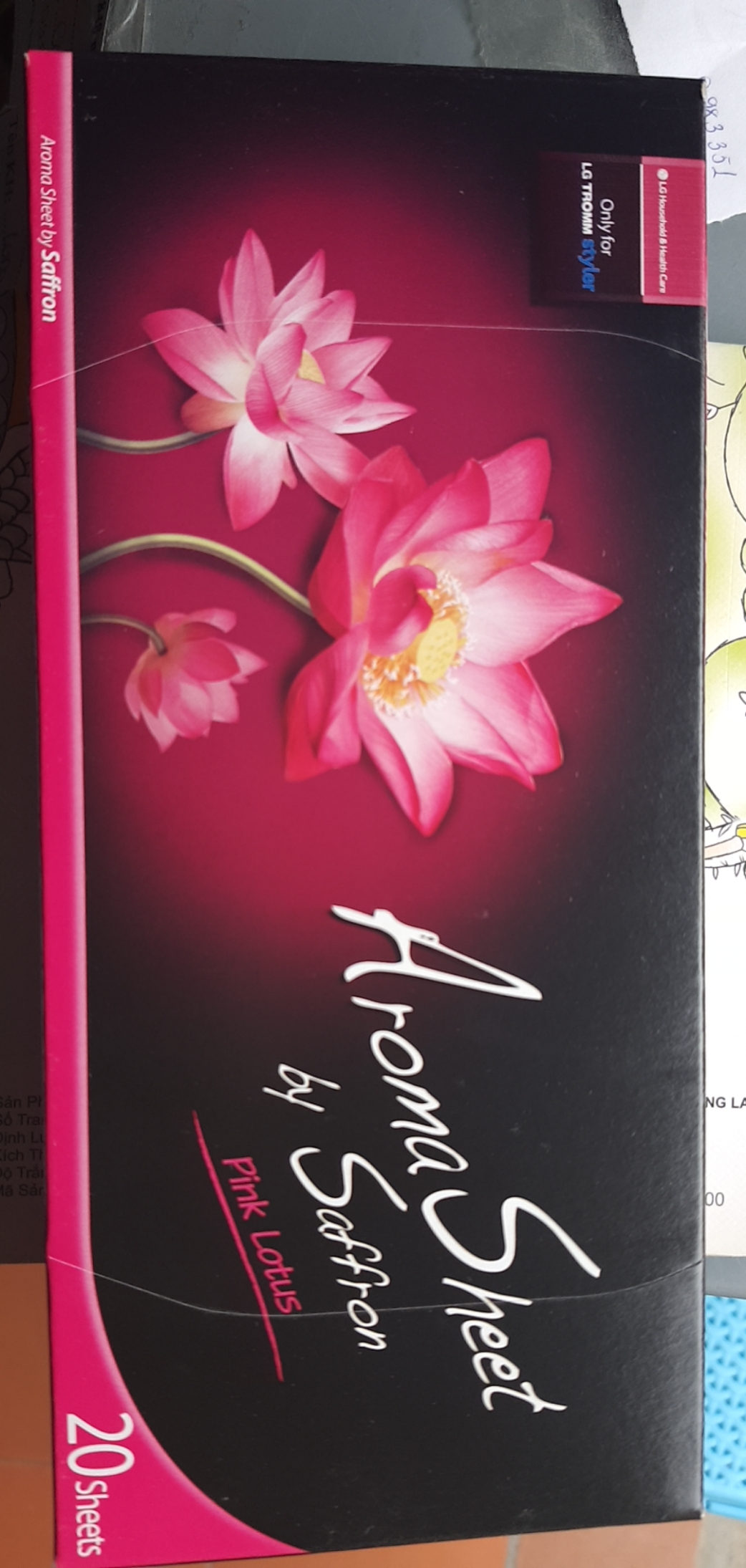Hộp giấy thơm Aroma Sheet chính hãng cho máy giặt hấp sấy LG Styler