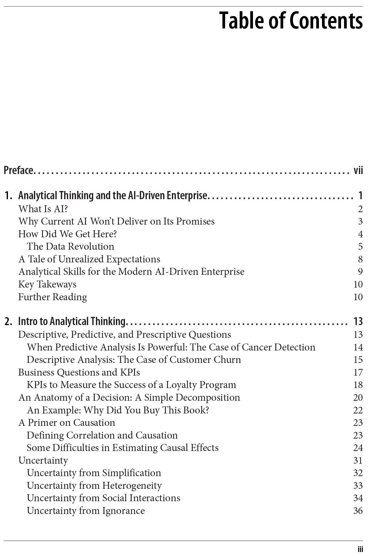 Analytical Skills for AI and Data Science