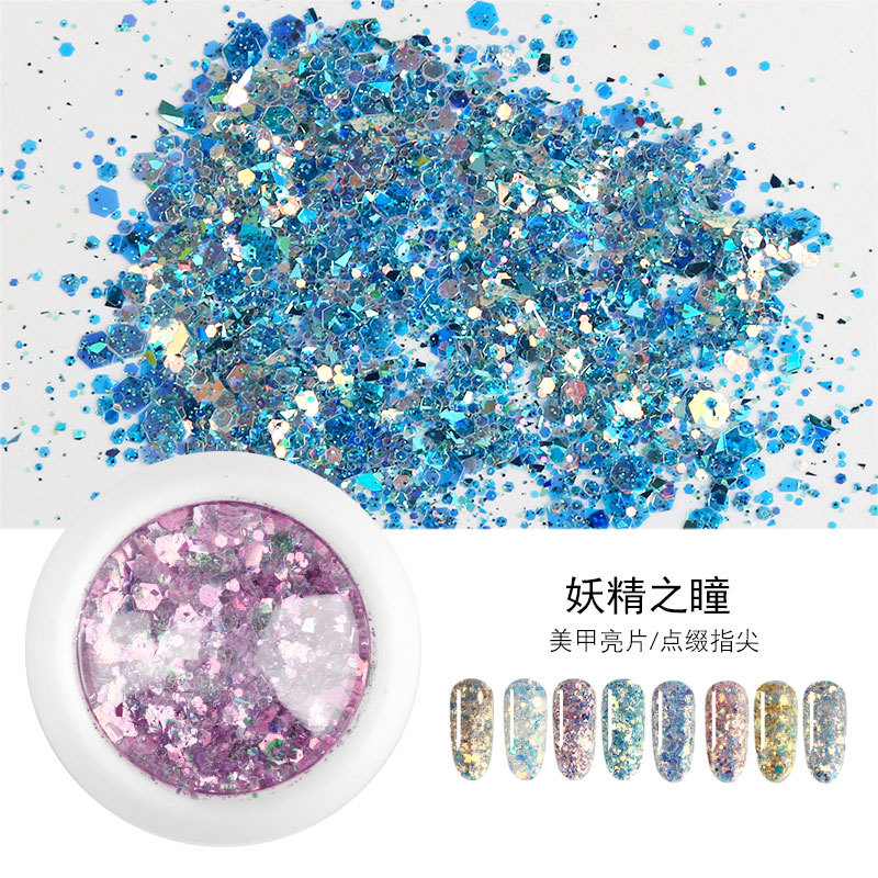 Set 8 màu kim tuyến trang trí móng nail