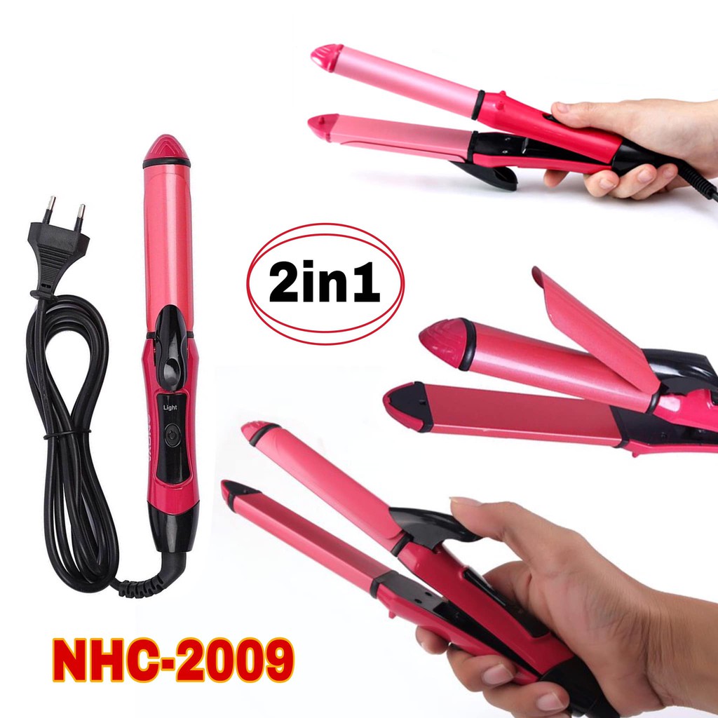 Máy làm tóc 2in1 uốn duỗi tóc nova nhc-2009 nhỏ gọn tiện dụng