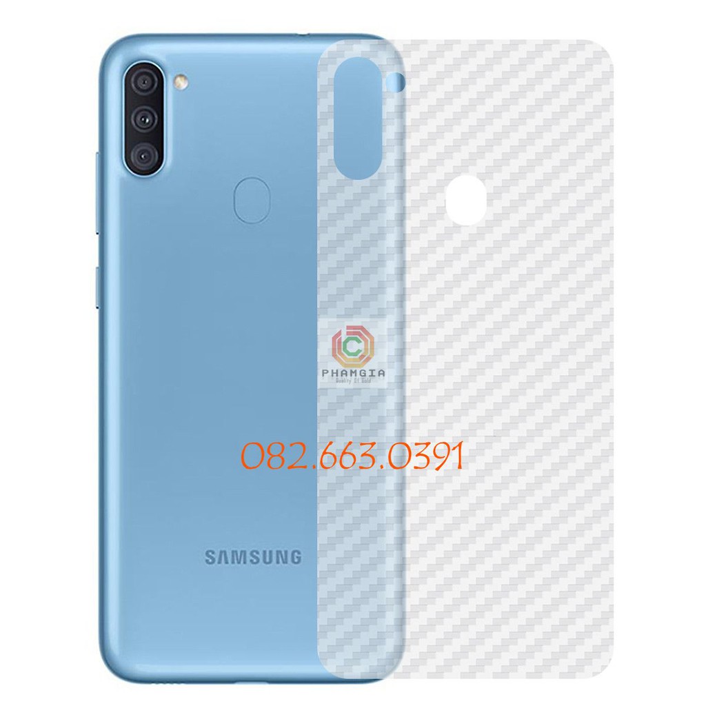 Miếng Dán Mặt Lưng Skin Carbon Samsung Galaxy A11