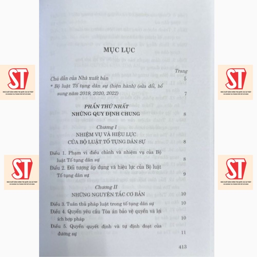[Sách] BỘ LUẬT TỐ TỤNG DÂN SỰ ( SỬA ĐỔI, BỔ SUNG NĂM 2019, 2020,2022)