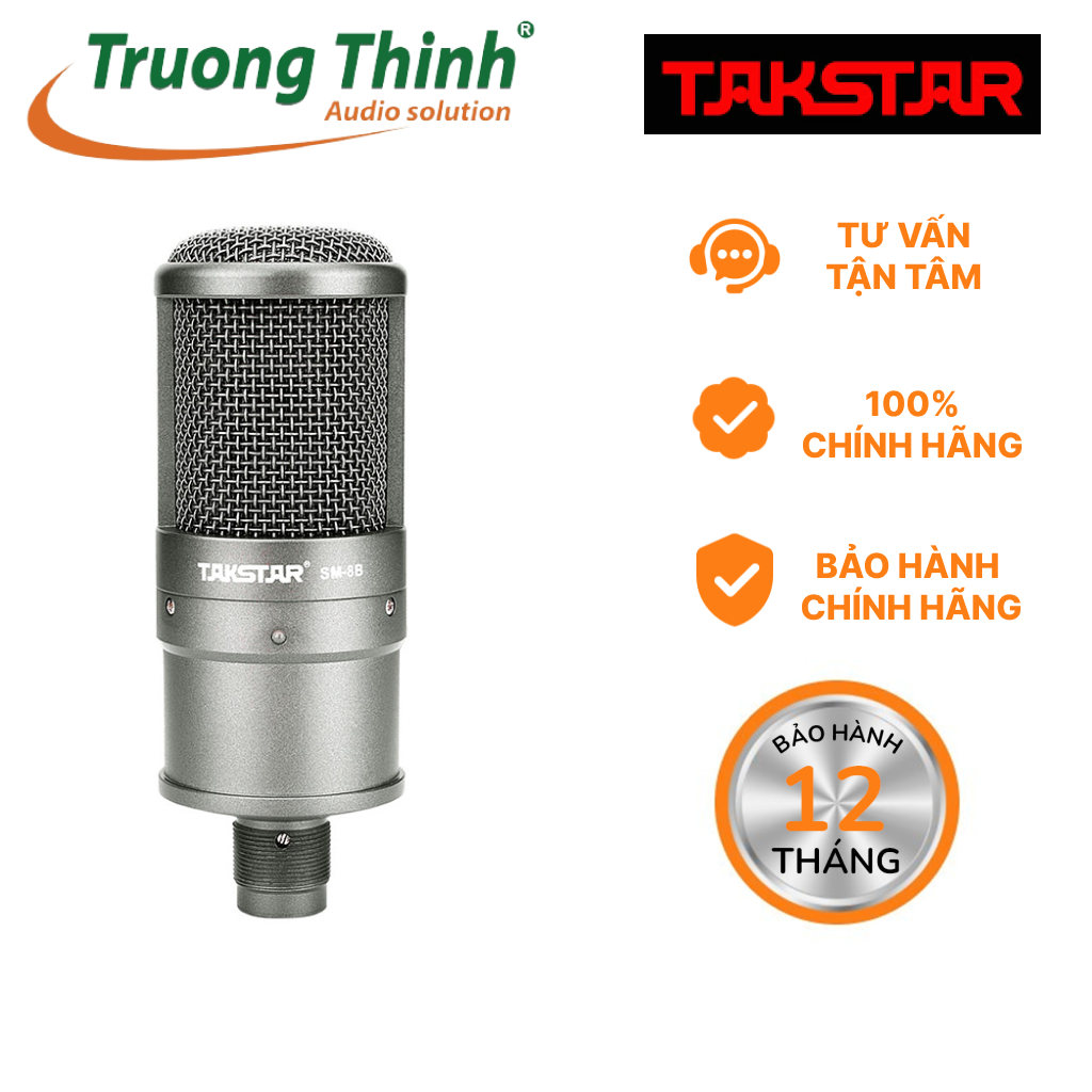 Micro livestream takstar sm 8b - micro thu âm takstar sm8b - trường thịnh audio solution