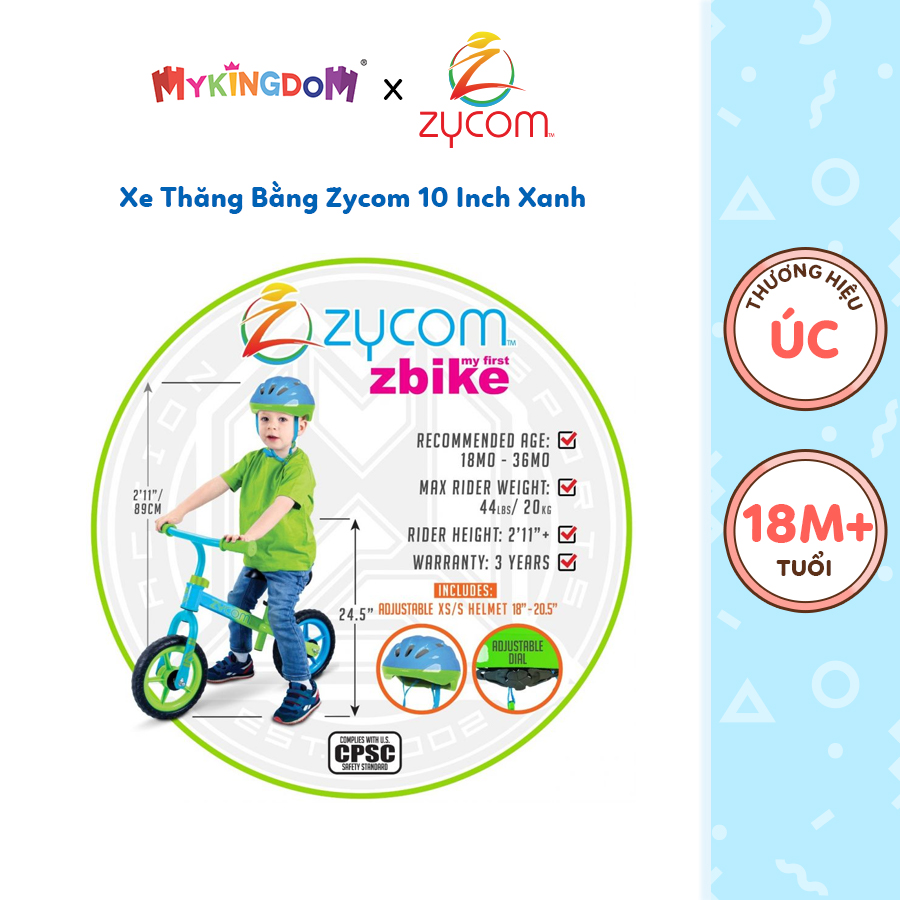 ZYCOM Xe thăng bằng Zycom kèm nón - Xanh 206A714