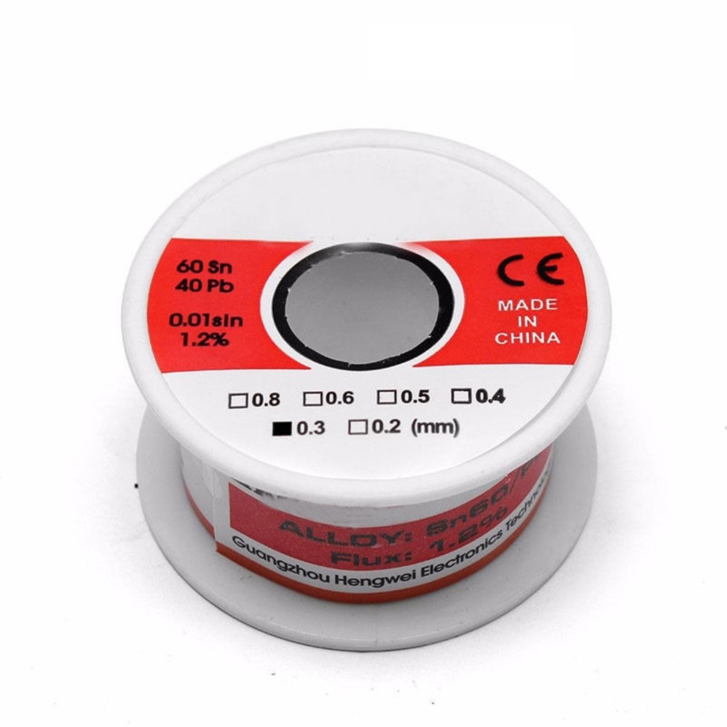 Cuộn dây thiếc hàn 0.3mm, lõi dây hút chì (1 cuộn)