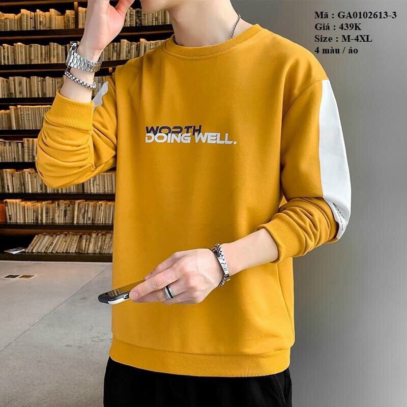 [HCM][giá hủy diệt] áo thun nam tay dài in chữ nổi bật phong cách hàn quốc thời trang Binstore94 BS455