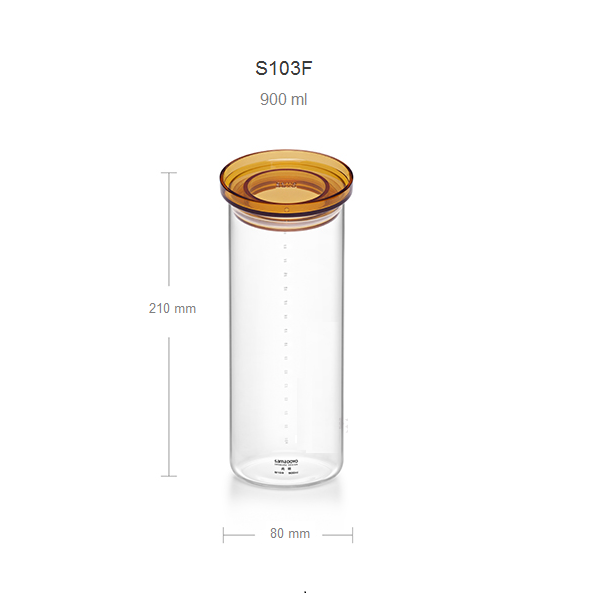 Lọ thủy tinh nắp PC Samadoyo S103F hũ 900ml