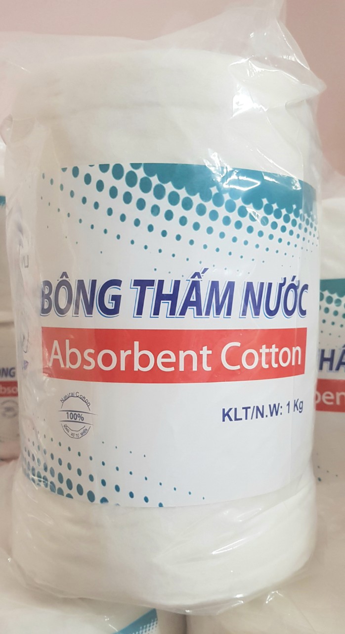 [HCM]Bông gòn cuộn y tế thấm hút nước Trí Vũ 1 kg