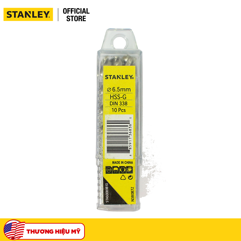Mũi khoan sắt 6.5MM HSS Stanley STA50089B10