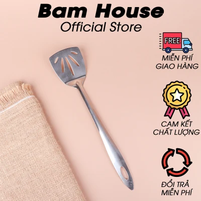 Xẻng lật chiên xào đồ ăn inox Bam House sáng bóng cao cấp XC03 - Bam House