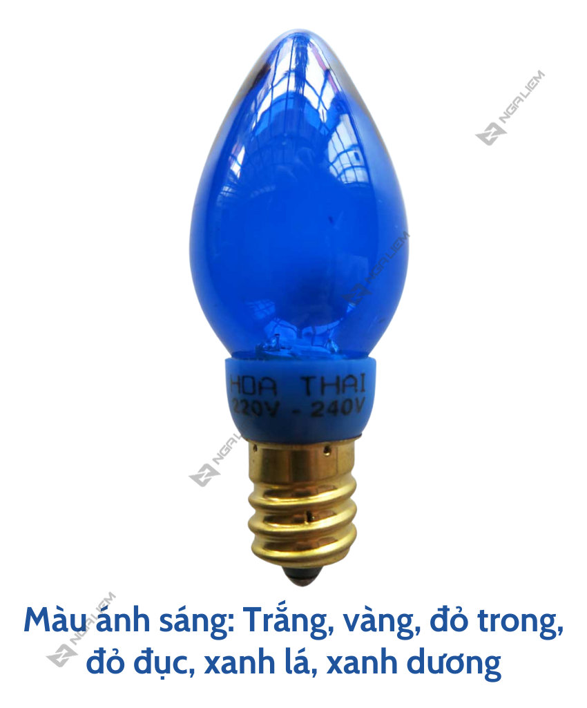 Bóng Led Ớt 1W E12 (Cà Na) Hòa Thái (2 Cái/Vỉ)