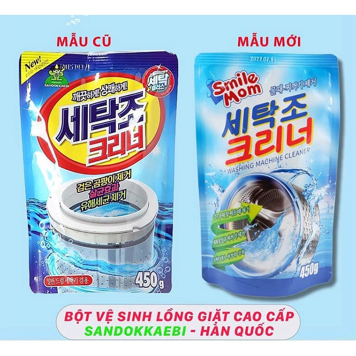 HCMCombo 3 Gói Bột Tẩy Lồng Máy Giặt Sandokkaebi Hàn Quốc 450gr