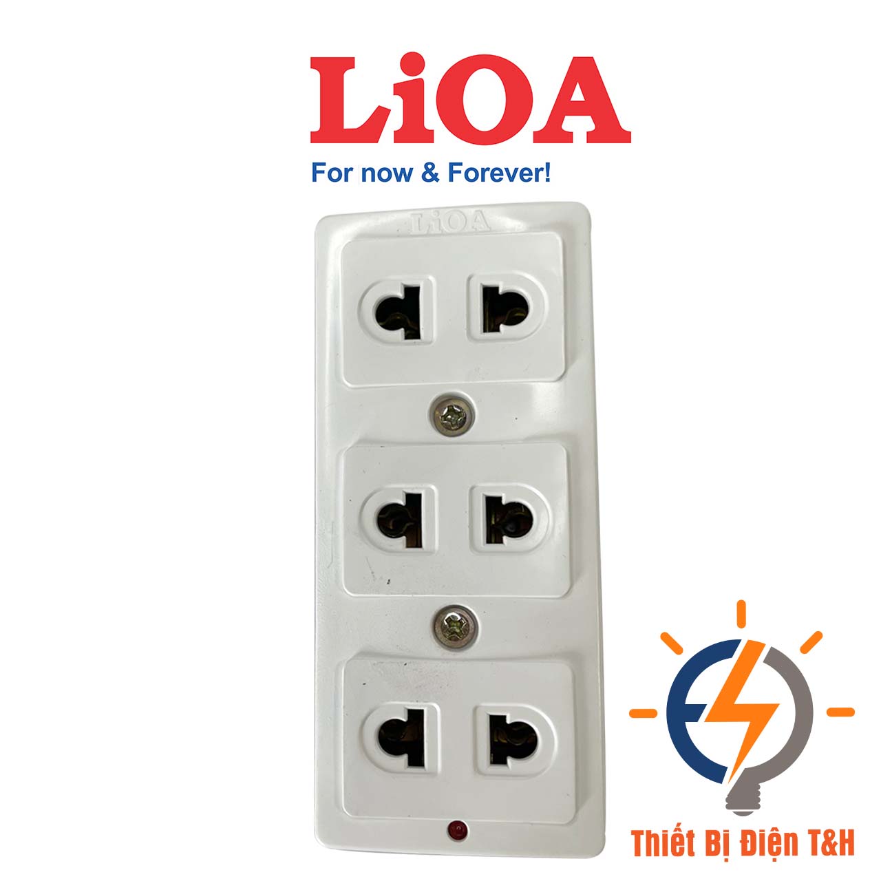 Ổ cắm điện nổi LIOA, 3 ổ cắm, OC3KD