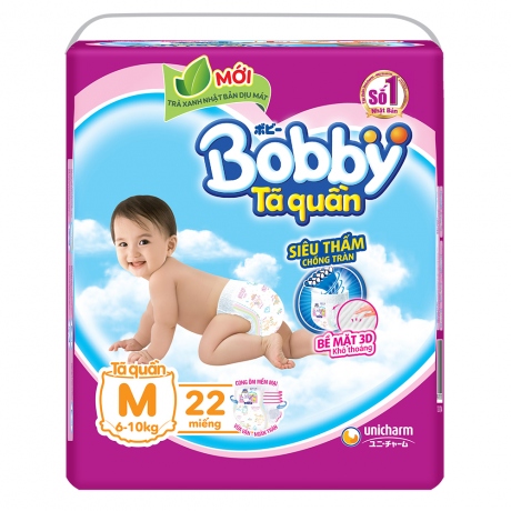 Tã/bỉm quần Bobby M22 (6kg - 11kg).