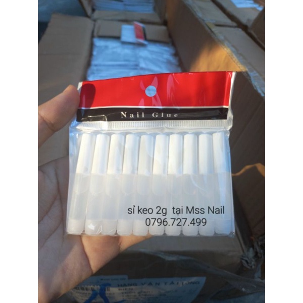 Sỉ 100 chai keo dán móng, 100 chai keo dán móng 2g