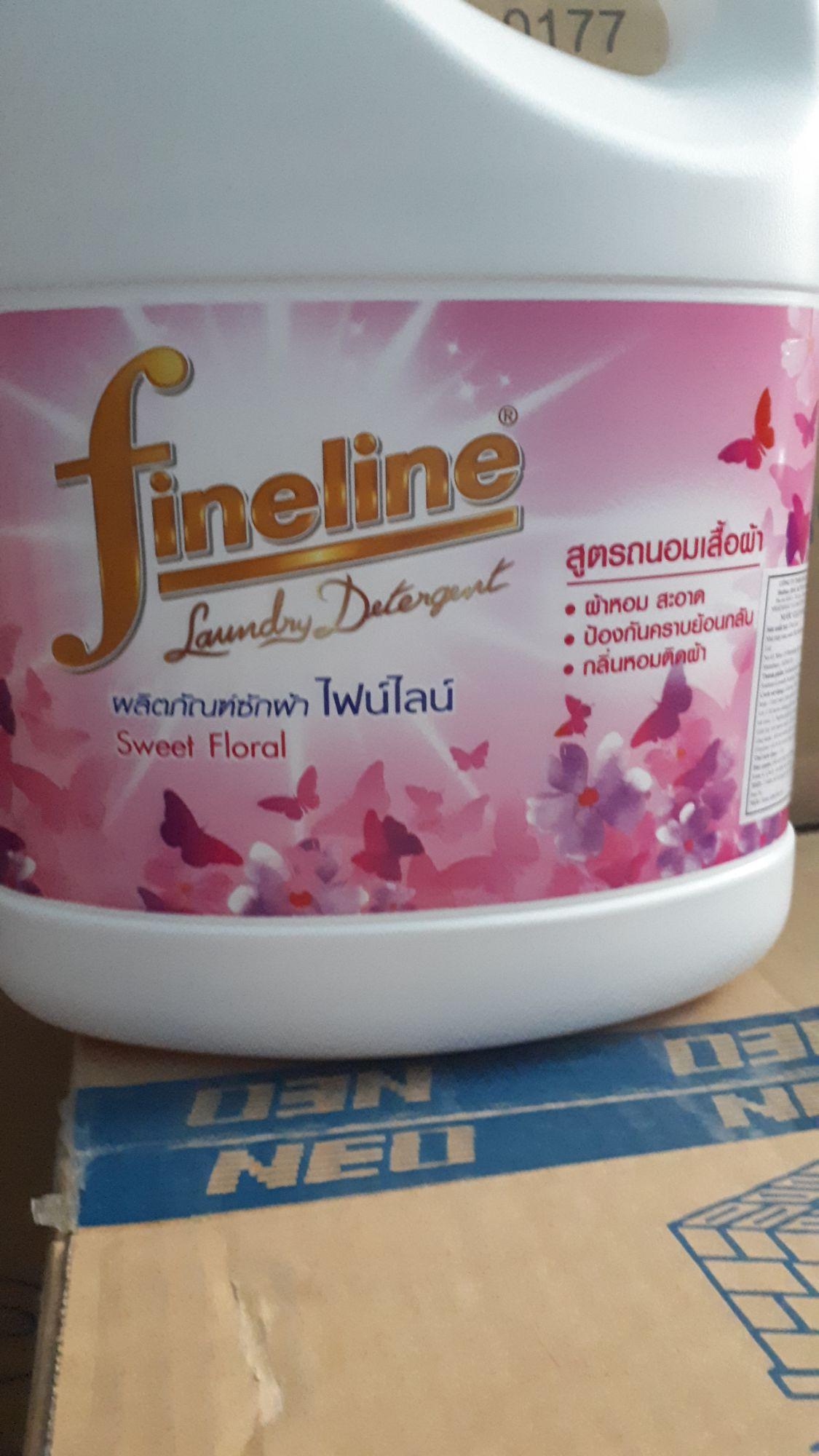 Nước giặt xả fineline Hồng 3L thái lan
