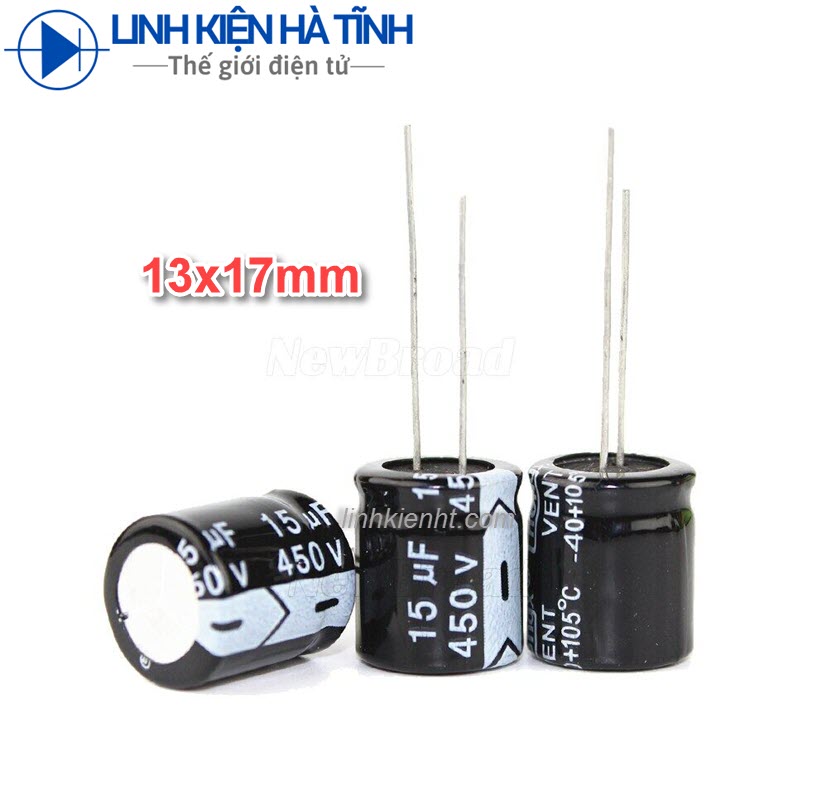 10 con tụ hóa 15uf 450v 13x17mm tụ 450v 15uf