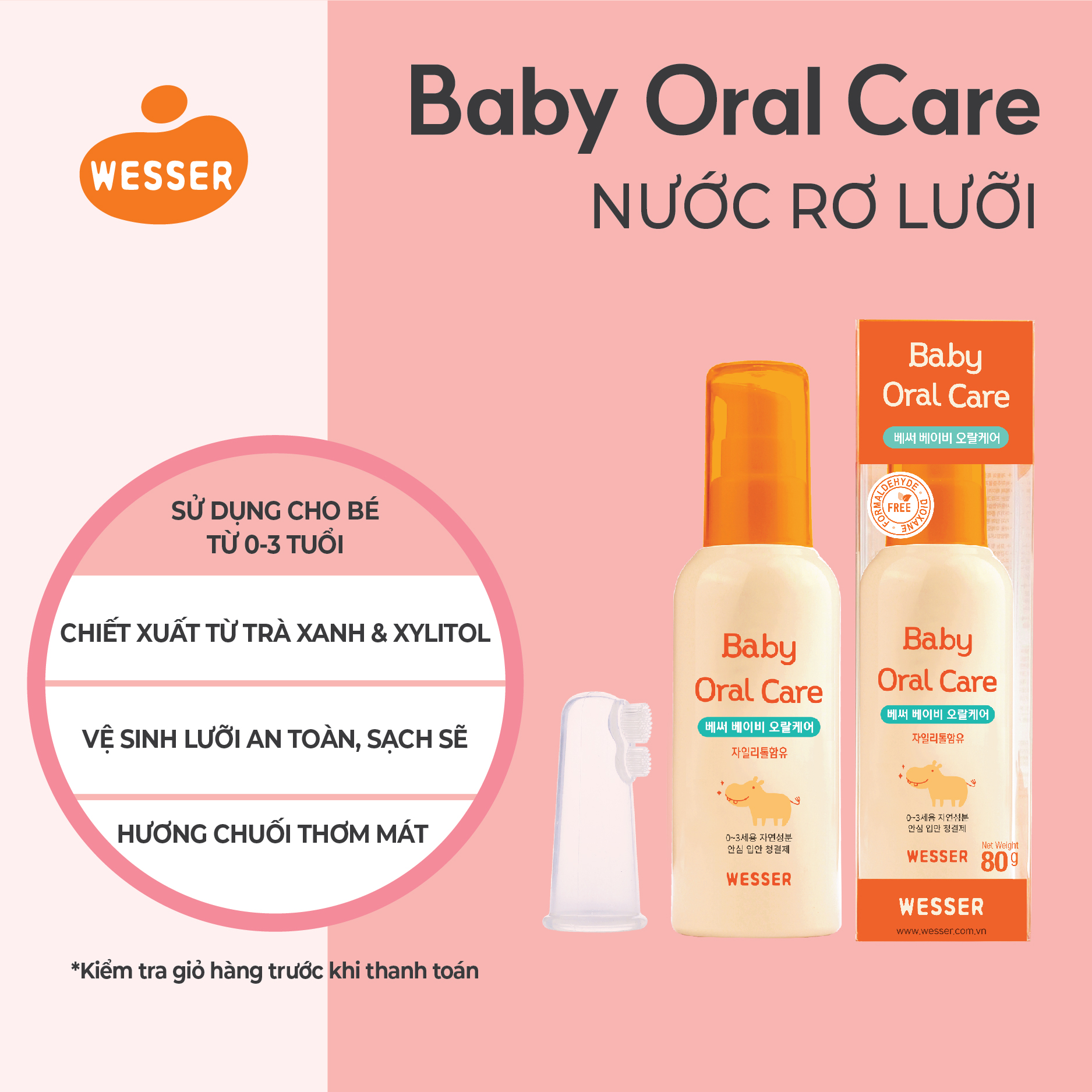 Nước rơ lưỡi Wesser (Nhập khẩu)