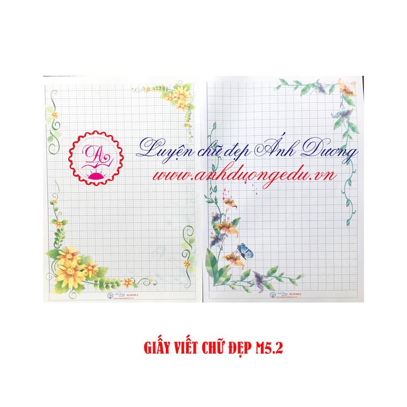 [HCM]GIẤY HOA LUYỆN CHỮ ÁNH DƯƠNG (xấp 50 tờ - đủ mẫu)