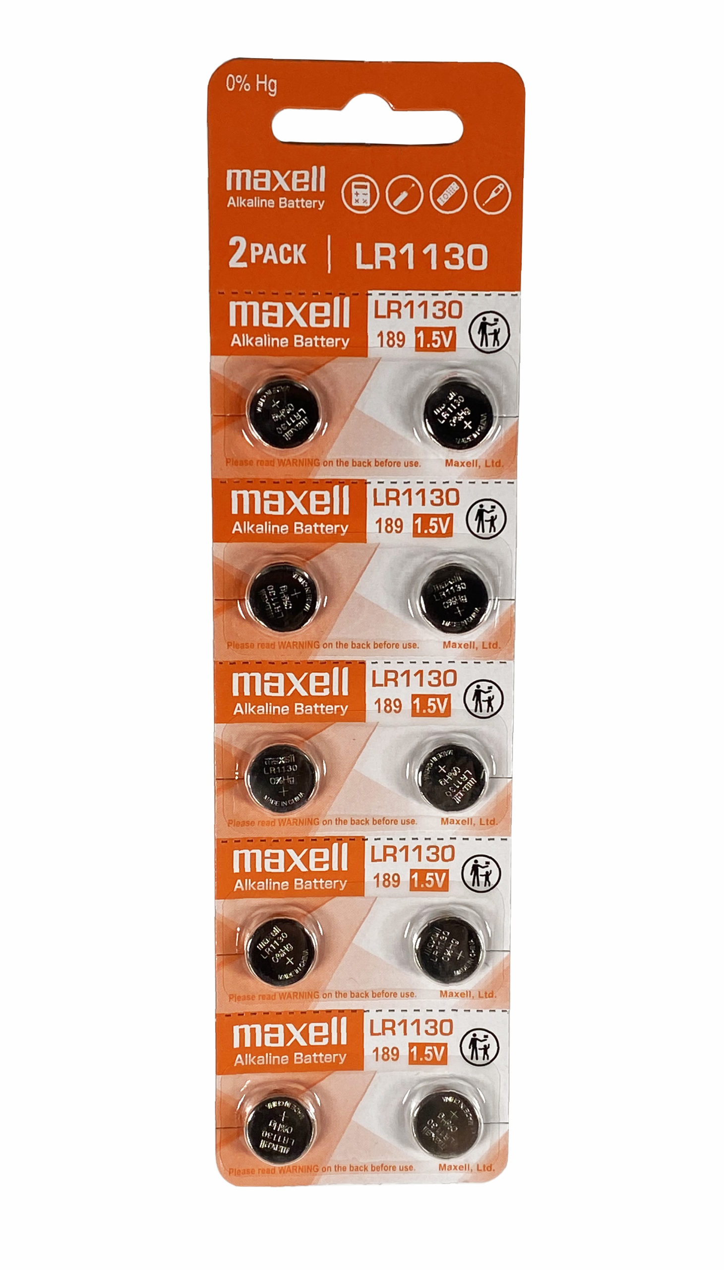 [HCM]Pin LR1130 189 AG10 Maxell Alkaline 1.5V