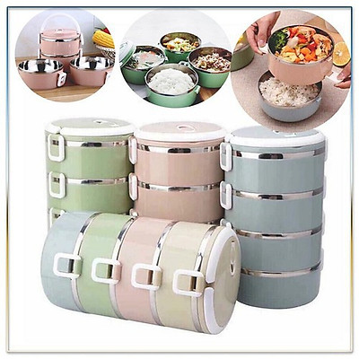 Cặp Lồng Cơm,Hộp Đựng Cơm 4 Tầng Giữ Nhiệt Cao Cấp